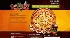Desktop Screenshot of cousinzpizza.com